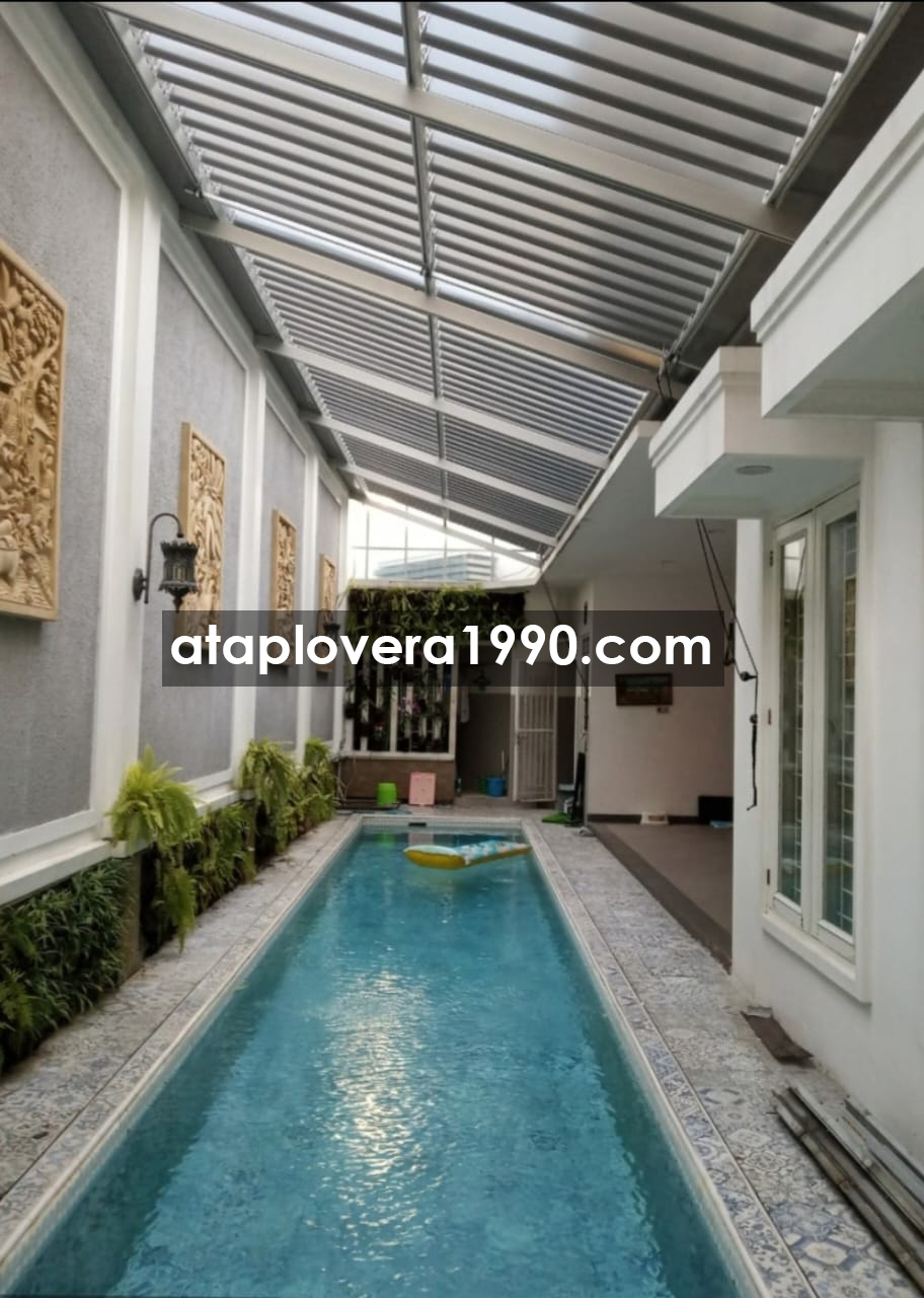 Desain atap kolam renang minimalis